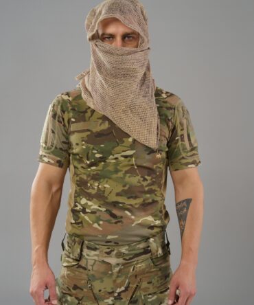 Camouflage mesh scarf